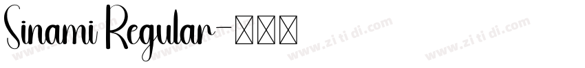 Sinami Regular字体转换